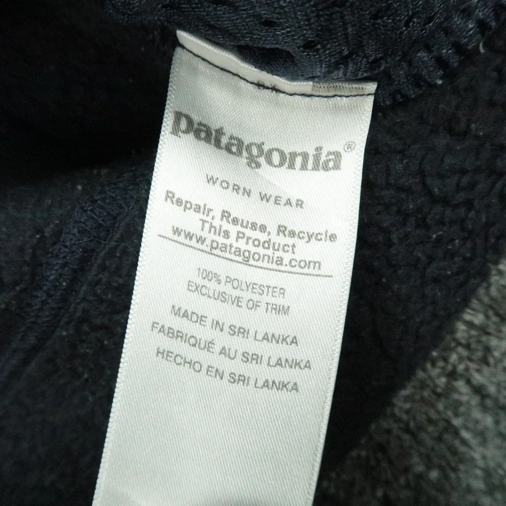 Patagonia Vest Mens Large Blue Retro Pile Vest Full Zip Pockets Fleece